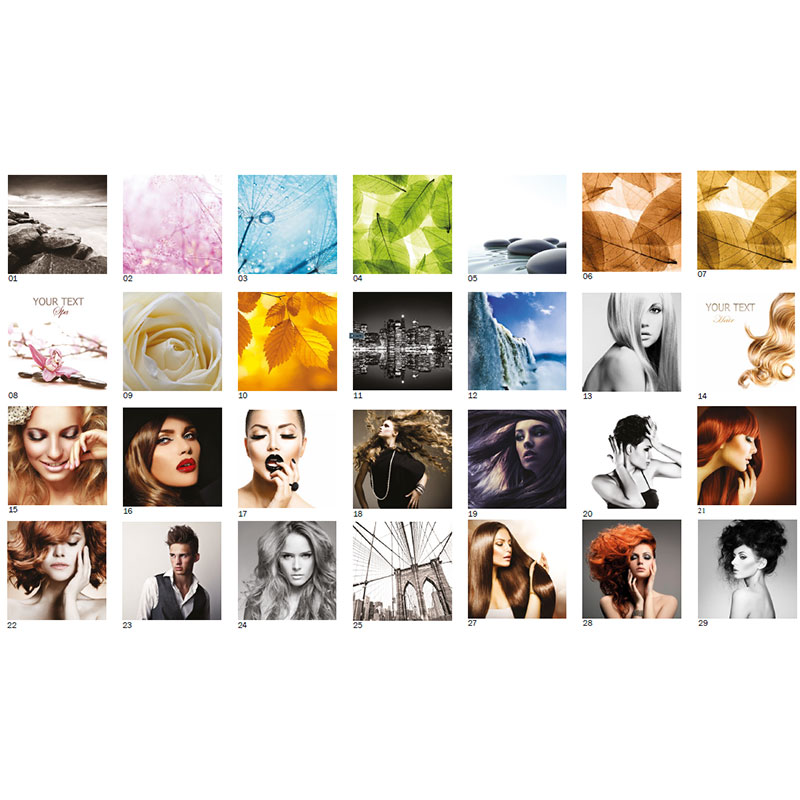 TWICE EXPO Coiffeuse Centrale avec Image, miroir et tablette - Collection Images 2 - Malys Equipements