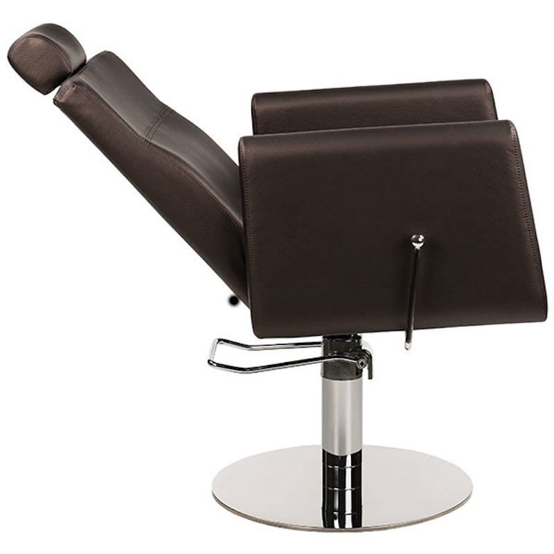 RAY Fauteuil Barbier et de Maquillage - marron latéral allongé - Malys Equipements