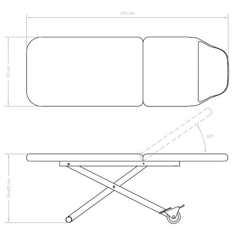 HEKA Table de Massage et Soins Électrique dimensions