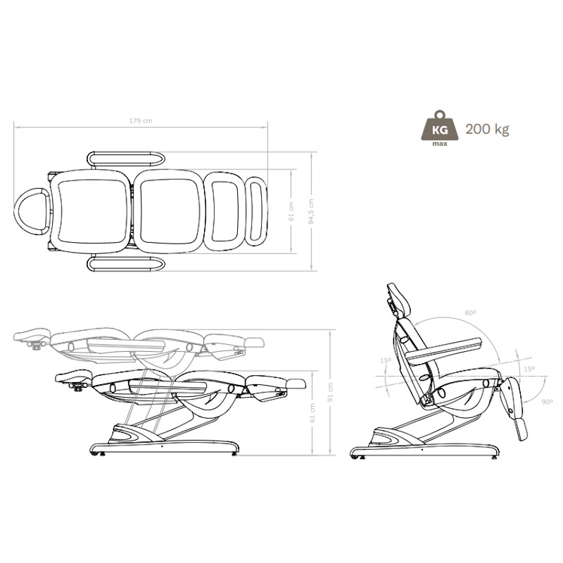 GIRTA Fauteuil d'Esthétique Électrique