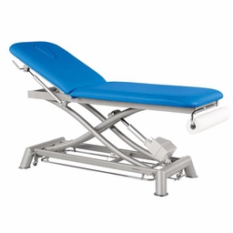 [C7952M44T13-41] C7952 Tavolo elettrico Ecoposturale a 2 piani e 1 sgabello IN OMAGGIO (Colori del rivestimento: 41 Bianco, Telaio: M44 62x188cm, Poggiatesta: T13)