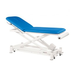 [C7552M44T13-41] C7552 Tavolo elettrico con 2 piani Ecoposturali e 1 sgabello GRATIS (Colori del rivestimento: 41 Bianco, Telaio: M44 62x188cm, Poggiatesta: T13)