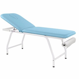 [C4592M44T13-41] C4592 Tavolo fisso ecoposturale a 2 sezioni (Colori del rivestimento: 41 Bianco, Telaio: M44 62x188cm, Poggiatesta: T13)