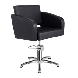 [MRPLORISF] Poltrona da parrucchiere LORIS (Poltrona da parrucchiere Base: Base a stella inox, Colore del rivestimento: Nero)