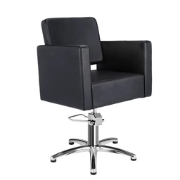 [MRP-DORA-F] DORA Kappersstoel (Haardresserende fauteuilbasis: inox stervoorbasis, Coating: Noir)