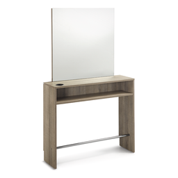 [TK-404005-L49-SANSPRISE] KENSI 1S Wandmontierter Schminktisch (Laminatfarben: PL49 - Eiche, Doppelte Elektro -Outlet - Land: Ohne Begleitung)