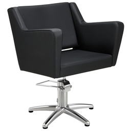 [MRP-ANOUKB-F] ANOUK BLACK Kappersstoel (Haardresserende fauteuilbasis: inox stervoorbasis, Coating: Noir)