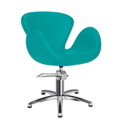 [MRP-CHLOE-BLUE-TF] CHLOE BLAUW Kappersstoel (Haardresserende fauteuilbasis: inox stervoorbasis)