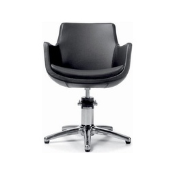 [TK-401009-B33] CORA Kappersstoel (Coatingkleuren: B33 zwart, Haardresserende fauteuilbasis: Sterrenbasis, Beschermende hoes: Zonder beschermende dekking)