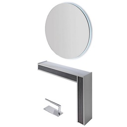 [AGV-470300-901] WILMA ROUND DX Dressing table (Led lighting: Without LED, Panel color: 901 - Rovere Chiaro)