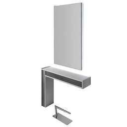 [AGV-470200-901] WILMA RECTANGLE SX Dressing table (Led lighting: Without LED, Panel color: 901 - Rovere Chiaro)