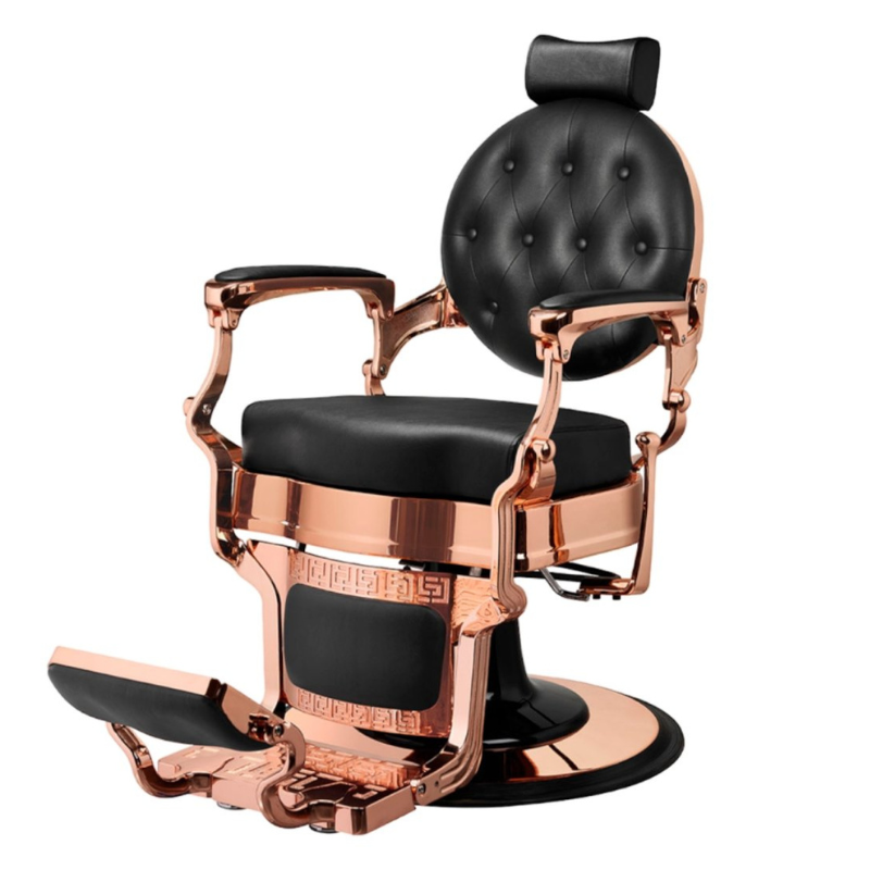 BUZZ Rose Noir Fauteuil Barbier vintage de profil