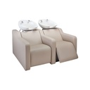 ALBA SOFA RELAX VIBROMASSAGE 2-zits shampoobakje  (Bekken: Blanc, Couleur de revêtement: P3 - Crème)